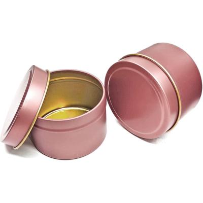 China Gift & Various Craft Color Matt Black Gold Pink Mini Empty Candle Tin Jars for sale