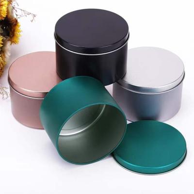 China Gift & Various Color Matt Black Gold White Pink Mini Candle Tin Jars Craft Empty for sale