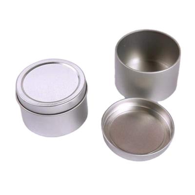 China Gift & Custom Aluminum Craft Logo Empty Metal Tin Round Candle Container for sale