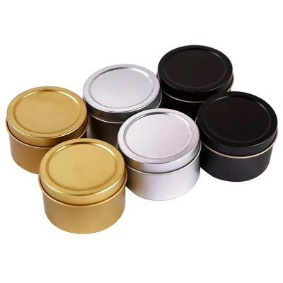 China Gift & Wholesale Custom Sliver and Gold Craft Tin Container Candle Jars for sale