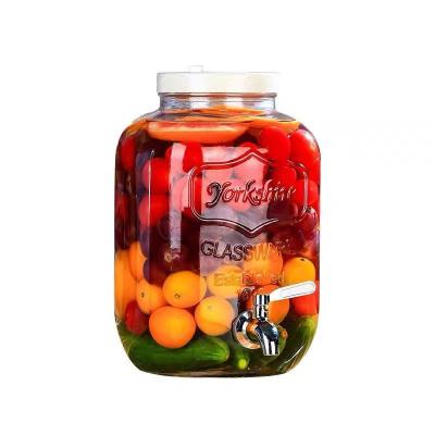 China Viable Iced Tea Lemonade Glass Beverage 4L 5L 8L Beverage Dispenser for sale