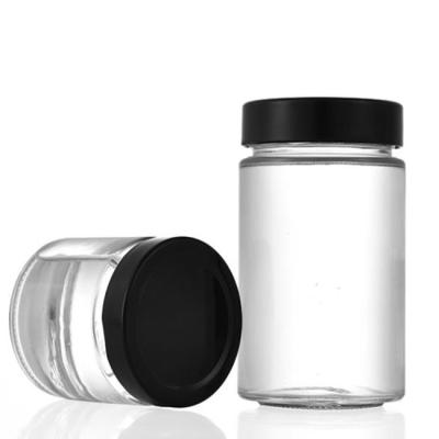 China Hot Selling Custom Size Food Transparent Round Shape 25ml Glass Jar For Food for sale