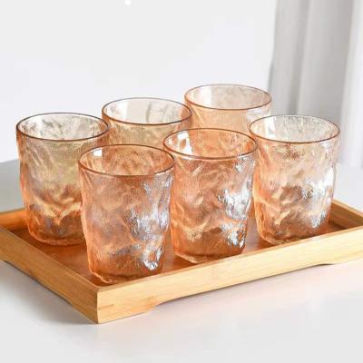 China Simple Creative Lovely Whiskey Glacier Pattern Glass Cup Wholesale Order-Friendly for sale