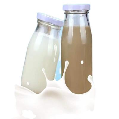 China Customized Customized Logo 200Ml 250Ml Empty Milk Drink Glass Bottles for sale