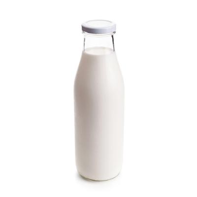 China 200Ml 250Ml 500Ml 1000Ml Order-Friendly Glass Milk Bottle With Metal Lid For Sale for sale