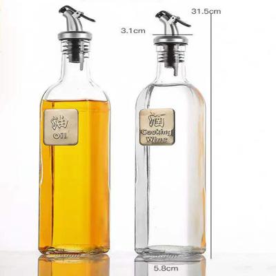 China 250Ml 500Ml 750Ml 1000Ml Recyclable Square Green Glass Bottle For Olive Oil for sale