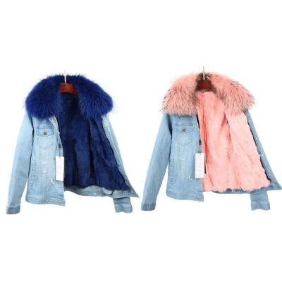 China Pink fur parka woman clothes women sustainable jacket real fur for sale