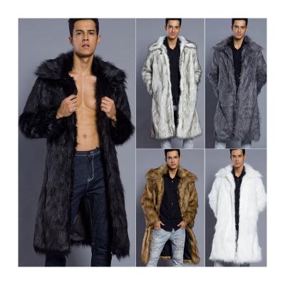 China Anti-wrinkle men's faux fur coat Faux fur outwear men's punk square collar jackets men's parka warm comfortable anorak for sale