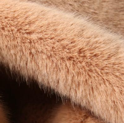 China Auto Upholstery China Supply Top Sale Polyester Plush Faux Rabbit Fur Fabric for sale