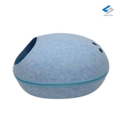 China Breathable Multicolor Portable Easy Creative Egg Shape Small Animal Felt Comfortable Cat Bed Cave for sale