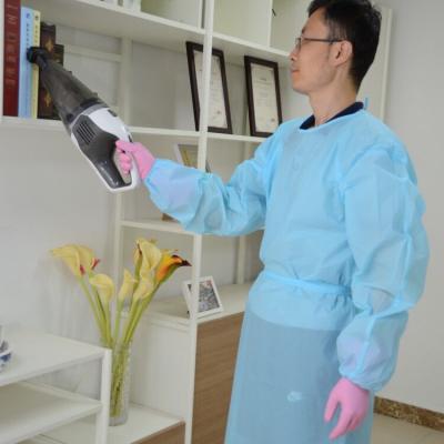 China Waterproof One Size For All Thumb Hook Around Neck PE Waterproof Disposable Apron for sale