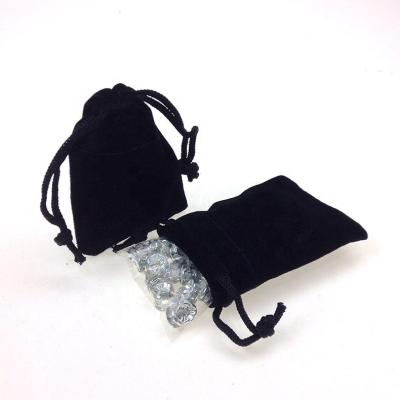 China Custom Black Velvet Drawstring Pouch Small Gift Bag Drawstring Pouch Black Bag For Gifts 10*15CM for sale