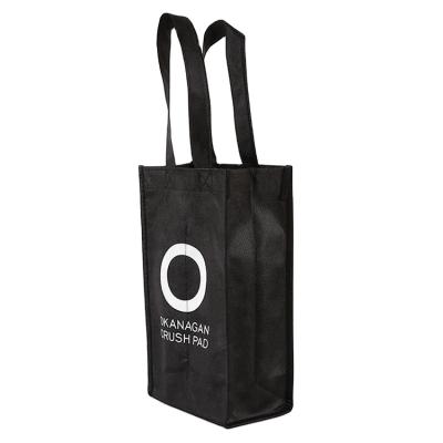 China 100% Eco-friendly Customized Non Woven Wine Bottle Bag 2 Shopping Bottles Bag for sale