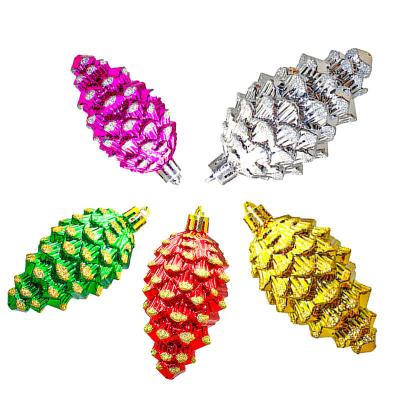 China Popular 2022 PVC 2022 Pine Cone Home Party Hanging Christmas Decoration Pine Cone Ornaments Christmas Tree for sale