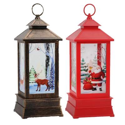 China LAMP SHAPE Christmas Music Snowfall Lantern LED Lighting Lamp Snowfall Use for Table Indoor Decoration for sale