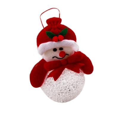 China Eco-friendly Wholesale Creative Gifts Factory Handmade Diy Felt Christmas Tree Decoration Led Lights Snowman Decoration for sale