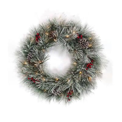 China Fashionable Wholesale Wreath Factory Direct Christmas Wreath Artificial Christmas Decoration for sale