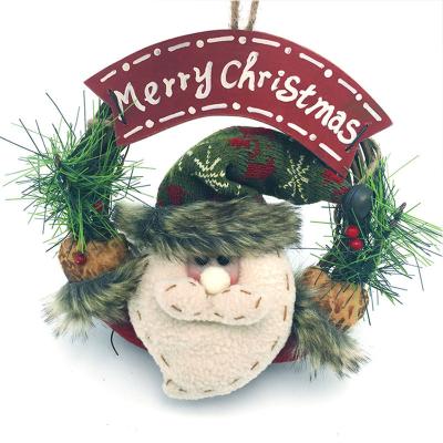 China wooden & fabric & Factory Direct Wholesale Christmas Wreath Christmas Wood Wreath Rattan For 2022 New Design Products for sale