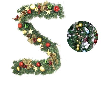 China PVC Garland 40 Inch Decoration Green PVC Pinns and Balls Wired Tinsel Garland Wholesale Christmas Garland for sale