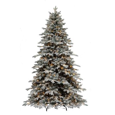 China Home Decor Artificial Christmas Tree With Lights 3ft To 7ft Green OEM PVC Custom Luxury Snow Tree Indoor for sale