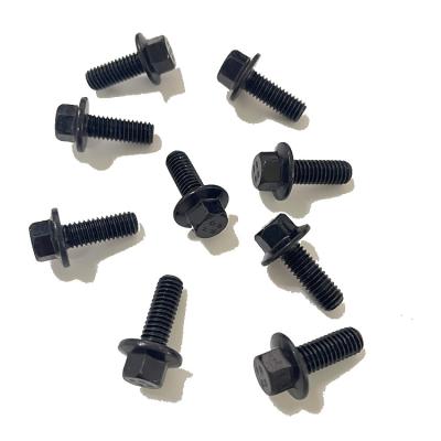 China Black Zinc Nickel Alloy Black Hex Head Hex Flange Bolts With Long Service Life for sale