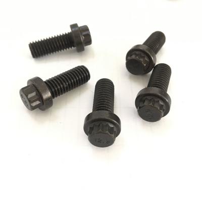 China High Quality 12 Point Flange Bolt With Black Zinc Plating for sale