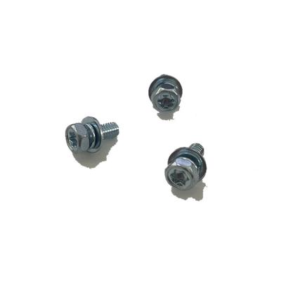 China Blue White Zinc Hex Combination HEX Torx External Screw With Flat Spring Washer for sale