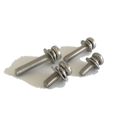 China Pan Stainless Steel Cross Recessed Pan Head Sems Combination Screw For Sale for sale