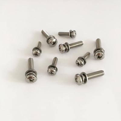 China Small Scale Cross Pan Head Combination Screw Sems Screw with Two Gaskets for sale