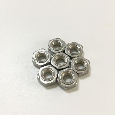 China Heavy Industry Good Price 304 Stainless Steel Hexagon DIN929 Milled Weld Nut With Weld Spot for sale