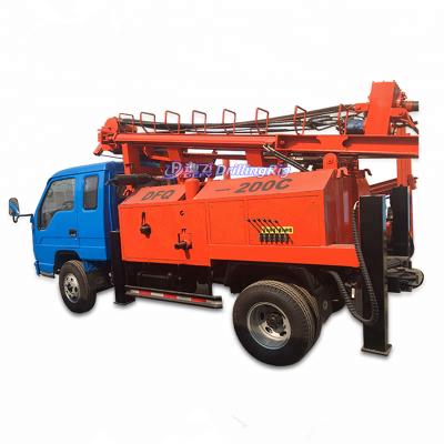 China Borehole Equipment DFQ-200C 200m Truck Mounted Hydraulic Drill DTH Water Well Bore Hole Drilling Rig for sale