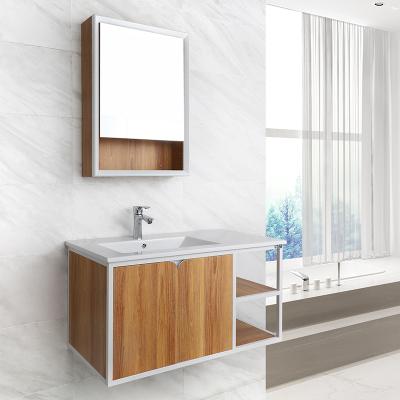 China Modern Custom Stainless Steel Cabinet Bathroom Vanity For Shampoo for sale