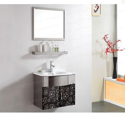 China 2021 Foshan Direct Selling Modern Bathroom Furniture Bathroom Cabinet Stainless Steel Bathroom Vanity T-071 for sale