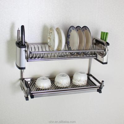 China Sustainable Wall Mounted Kitchen Storage Racks And Racks Stainless Steel Dish Rack Dish Drying Rack for sale