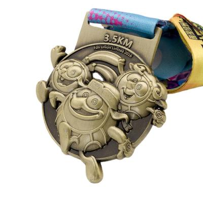 China Custom Metal Sports Metal Medal Running Die Casting Sports Award Marathon Race Medal For Kids for sale