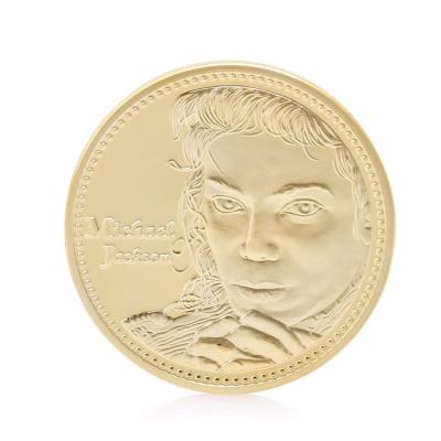 China Vintage Token Custom Metal Engrave Gold Michael Jackson Commemorative Coin for sale