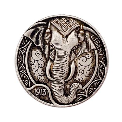 China Cheap Europe 3d Custom Made Bareback Old Metal Elephant Souvenir Collectible Coins for sale