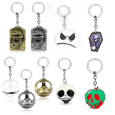 China Enamel Metal Key Chain Metal Charms Halloween Gift Keyring Keyholder Ghost Halloween Key Chain for sale