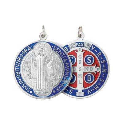 China Custom Cheap Religious Metal St Benedict Medals From Europe Large for sale