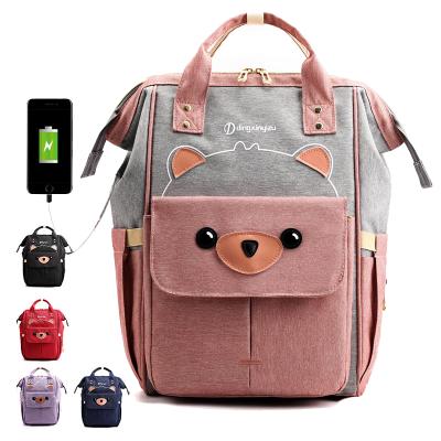 China With USB Large Capacity Cute Shoulder Bag With Special Healthy Diaper Bag Diaper Bag Multifunctional USB Diaper Care Baby Packing Backpack for sale