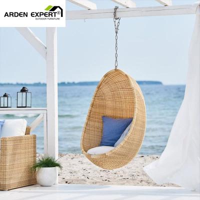 China Super Comfortable Garden Chair Backyard Balcony Hammock Furniture Wicker Hammock Furniture PE Rattan Egg Hanging Swing Swing Chair for sale