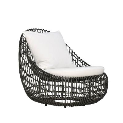 China Durable Simple Modern Aluminum PE Rattan Armchair Outdoor Living Garden Sofa for sale