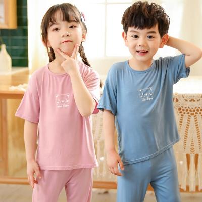 China Wholesale Letter Print Custom Short QUICK DRY Custom Print Short Sleepwear Boys Loungewear OEM ODM Sleeve Kids Pajamas Kids Pajamas for sale