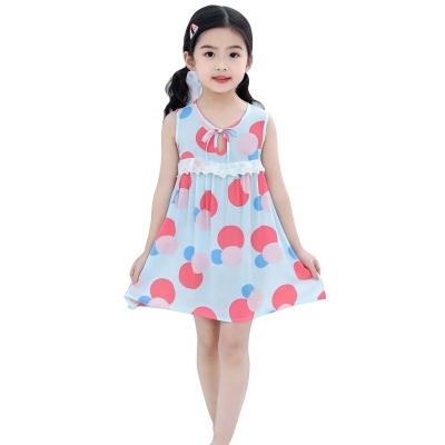 China Loungedress Girl Nightgown Sleepwear O Neck Loose Dress QUICK DRY Pajamas Sleeveless Nightgown For Children OEM ODM Kids Nightgown for sale