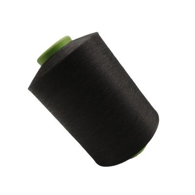 China ACY Knitting Polyester Covered Spandex Yarn 10/68 Black For Garments for sale