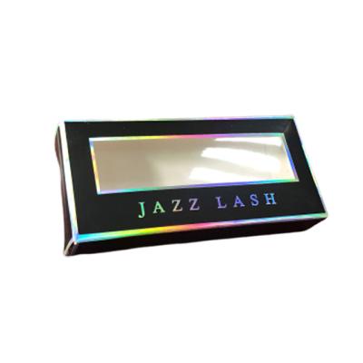 China Disposable Custom Packaging Hologram Logo Printing Boxes Eyelash Plain Paper Folded Box for sale