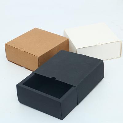 China Disposable Retail Cheap Sock Set Black Matte Laminated Drawer Paper Box for sale