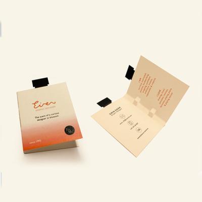 China paper & Custom Folding Cardboard Paper Card Perfume Sample Card For Trail Perfume Bottle for sale