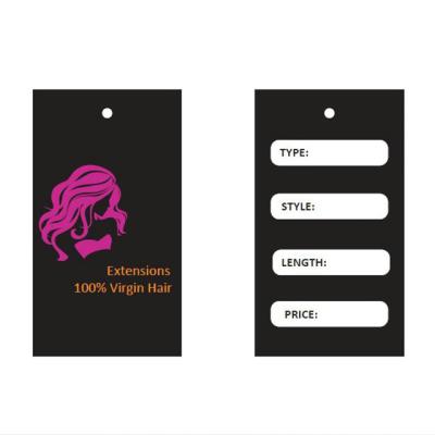 China Viable Personalized Matte Paper Hang Tags For Custom Hair Extension Hair Tags for sale