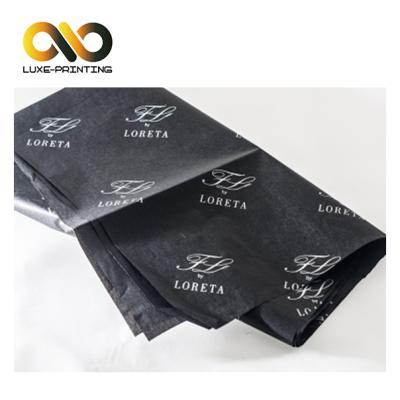 China Customized Logo Moisture Proof Printed Gift Wrap Roll Tissue Paper Bow Tie Wrapping Paper for sale